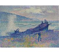 ARTXLXXBN De Célèbres Tableaux Affiches Imprimées Portrait Tableaux Naufrage par Henri Edmond Cross Art Mural Classique Pour les Décorations pour la Maison 60x90cm