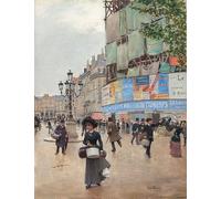 ARTXLXXBN De Célèbres Tableaux Affiches Imprimées Portrait Tableaux Paris rue du Havre de Jean Béraud Art Mural Classique Pour les Décorations pour la Maison 60x90cm
