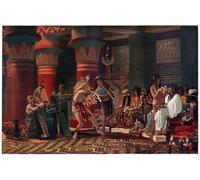 ARTXLXXBN De Célèbres Tableaux Affiches Imprimées Portrait Tableaux Passe-temps dans l'Egypte ancienne il y a trois mille ans par Lawrence Alma Tadema Pour les Décorations pour la Maison 60x90cm