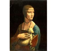 ARTXLXXBN De Célèbres Tableaux Affiches Imprimées Portrait Tableaux Portrait de Cecilia Gallerani Léonard de Vinci Art Mural Classique Pour les Décorations pour la Maison 60x90cm