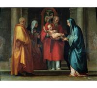 ARTXLXXBN De Célèbres Tableaux Affiches Imprimées Portrait Tableaux Présentation au Temple de Fra Bartolommeo Art Mural Classique Pour les Décorations pour la Maison 60x90cm