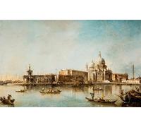 ARTXLXXBN De Célèbres Tableaux Affiches Imprimées Portrait Tableaux Santa Maria Della Salute et la Dogana de Francesco Guardi Art Mural Classique Pour les Décorations pour la Maison 60x90cm