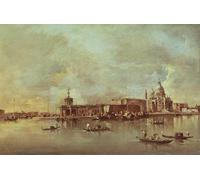 ARTXLXXBN De Célèbres Tableaux Affiches Imprimées Portrait Tableaux Santa Maria Della Salute vue de l'embouchure du Grand Canal par Francesco Guardi Pour les Décorations pour la Maison 60x90cm