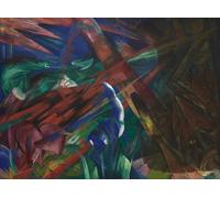 ARTXLXXBN De Célèbres Tableaux Art Mural Toile Impression Toile Destins animaux les arbres montraient leurs cernes les animaux leurs veines par Marc Pour la Décoration du Salon 60x90cm