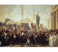 ARTXLXXBN De Célèbres Tableaux Art Mural Toile Impression Toile Entrée du président Louis Napoléon Bonaparte à Paris Octobre par Charles Philippe Lariviere Pour la Décoration du Salon 60x90cm