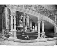 ARTXLXXBN De Célèbres Tableaux Art Mural Toile Impression Toile Fontaine sous l'escalier de l'hôtel avant l'incendie de Charles Marville Images Abstraites Pour la Décoration du Salon 60x90cm