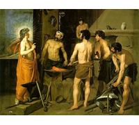 ARTXLXXBN De Célèbres Tableaux Art Mural Toile Impression Toile La Forge de Vulcain de Diego Rodriguez De Velazquez Images Abstraites Pour la Décoration du Salon 60x90cm