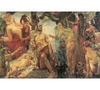 ARTXLXXBN De Célèbres Tableaux Art Mural Toile Impression Toile La Tentation de saint Gustave Flaubert de Lovis Corinth Images Abstraites Pour la Décoration du Salon 60x90cm