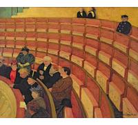 ARTXLXXBN De Célèbres Tableaux Art Mural Toile Impression Toile le cercle supérieur au théâtre du Châtelet de Félix Edouard Vallotton Images Abstraites Pour la Décoration du Salon 60x90cm