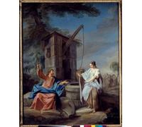 ARTXLXXBN De Célèbres Tableaux Art Mural Toile Impression Toile Le Christ et le Samaritain de Gabriel De Saint Aubin Images Abstraites Pour la Décoration du Salon 60x90cm