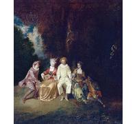 ARTXLXXBN De Célèbres Tableaux Art Mural Toile Impression Toile Pierrot Content Peinture de Jean Antoine Watteau Images Abstraites Pour la Décoration du Salon 60x90cm