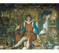 ARTXLXXBN De Célèbres Tableaux Art Mural Toile Impression Toile Portrait de Walther Von Der Vogelweide de la saga Tannhauser par Eduard Ille Images Abstraites Pour la Décoration du Salon 60x90cm