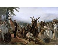 ARTXLXXBN De Célèbres Tableaux Art Mural Toile Impression Toile Proclamation de l'abolition de dans les colonies françaises par François Auguste Biard Pour la Décoration du Salon 60x90cm