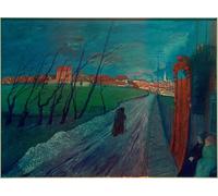ARTXLXXBN De Célèbres Tableaux Art Mural Toile Impression Toile Ville de Lituanie par Marianne Von Werefkin Images Abstraites Pour la Décoration du Salon 60x90cm