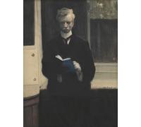 ARTXLXXBN De Célèbres Tableaux Imprimer Affiche Toile Photos D'Art Autoportrait avec carnet de croquis de Leon Spilliaert Tableaux Posters Pour la Décoration de Bureau 60x90cm