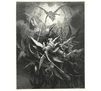 ARTXLXXBN De Célèbres Tableaux Imprimer Affiche Toile Photos D'Art Illustration par pour Miltons Paradise Lost Book I Lines par Gustave Dore Tableaux Posters Pour la Décoration de Bureau 60x90cm