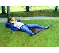 ARTXLXXBN De Célèbres Tableaux Imprimer Affiche Toile Photos D'Art la sieste de Gustave Caillebotte Tableaux Posters Pour la Décoration de Bureau 60x90cm
