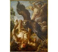 ARTXLXXBN De Célèbres Tableaux Imprimer Affiche Toile Photos D'Art Le Prométhée enchaîné de Jacob Jordaens Tableaux Posters Pour la Décoration de Bureau 60x90cm