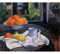 ARTXLXXBN De Célèbres Tableaux Imprimer Affiche Toile Photos D'Art Nature morte au bol de fruits et citrons de Paul Gauguin Tableaux Posters Pour la Décoration de Bureau 60x90cm
