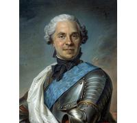 ARTXLXXBN De Célèbres Tableaux Imprimer Affiche Toile Photos D'Art the Marechal of Saxony Portrait of Hermann Mauriceof Saxony by Maurice Quentin De La Tour Pour la Décoration de Bureau 60x90cm