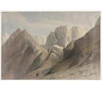 ARTXLXXBN De Célèbres Tableaux Peinture D'Art Murale Wall Art Peintures Ascension de la chaîne inférieure du Sinaï par David Roberts Impression Peinture Huile Pour la Décoration Murale 60x90cm