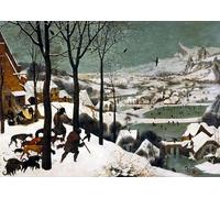 ARTXLXXBN De Célèbres Tableaux Peinture D'Art Murale Wall Art Peintures Chasseurs dans la neige d'hiver par Bruegel Impression Peinture Huile Pour la Décoration Murale 60x90cm