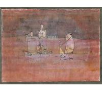 ARTXLXXBN De Célèbres Tableaux Peinture D'Art Murale Wall Art Peintures Épisode devant une arabe de Paul Klee Impression Peinture Huile Pour la Décoration Murale 60x90cm