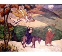 ARTXLXXBN De Célèbres Tableaux Peinture D'Art Murale Wall Art Peintures Fuite en Egypte d'Emile Bernard Impression Peinture Huile Pour la Décoration Murale 60x90cm