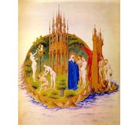 ARTXLXXBN De Célèbres Tableaux Peinture D'Art Murale Wall Art Peintures La chute et l'expulsion du paradis de Jean Limbourg Impression Peinture Huile Pour la Décoration Murale 60x90cm