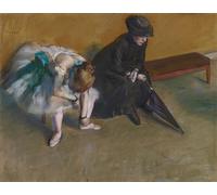 ARTXLXXBN De Célèbres Tableaux Peinture D'Art Murale Wall Art Peintures L'attente d'Edgar Degas Impression Peinture Huile Pour la Décoration Murale 60x90cm