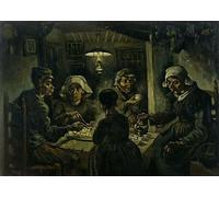 ARTXLXXBN De Célèbres Tableaux Peinture D'Art Murale Wall Art Peintures les mangeurs de pommes de terre de Vincent Van Gogh Impression Peinture Huile Pour la Décoration Murale 60x90cm
