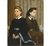 ARTXLXXBN De Célèbres Tableaux Peinture D'Art Murale Wall Art Peintures les Sœurs Bellelli d'Edgar Degas Impression Peinture Huile Pour la Décoration Murale 60x90cm