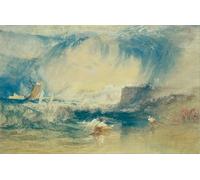 ARTXLXXBN De Célèbres Tableaux Peinture D'Art Murale Wall Art Peintures Lyme Regis Dorsetshire par Mallord William Turner Impression Peinture Huile Pour la Décoration Murale 60x90cm