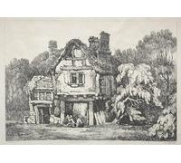 ARTXLXXBN De Célèbres Tableaux Peinture D'Art Murale Wall Art Peintures une série de bâtiments anciens et de gîtes ruraux par Samuel Prout Impression Peinture Huile Pour la Décoration Murale 60x90cm
