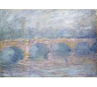 ARTXLXXBN De Célèbres Tableaux Peinture D'Art Murale Wall Art Peintures Waterloo Bridge Londres au coucher du soleil par Claude Monet Impression Peinture Huile Pour la Décoration Murale 60x90cm