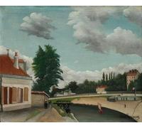 ARTXLXXBN De Célèbres Tableaux Tableaux Sur Toile Moderne Mur Art Banlieue de Paris par Henri Rousseau Animaux Art Posters Pour la Décoration de la Chambre à Coucher 60x90cm