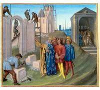 ARTXLXXBN De Célèbres Tableaux Tableaux Sur Toile Moderne Mur Art Construction de la d'Aix-la-Chapelle par Jean Fouquet Animaux Art Posters Pour la Décoration de la Chambre à Coucher 60x90cm