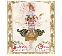 ARTXLXXBN De Célèbres Tableaux Tableaux Sur Toile Moderne Mur Art Couverture d'un programme pour la saison russe d'opéra et de ballet par Leon Bakst Pour la Décoration de la Chambre à Coucher 60x90cm