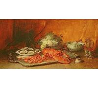 ARTXLXXBN De Célèbres Tableaux Tableaux Sur Toile Moderne Mur Art Déjeuner de Carême de Guillaume Romain Fouace Animaux Art Posters Pour la Décoration de la Chambre à Coucher 60x90cm