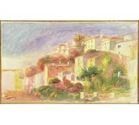 ARTXLXXBN De Célèbres Tableaux Tableaux Sur Toile Moderne Mur Art Jardin de la Poste à Cagnes par Pierre Auguste Renoir Animaux Art Posters Pour la Décoration de la Chambre à Coucher 60x90cm
