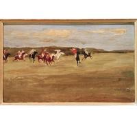 ARTXLXXBN De Célèbres Tableaux Tableaux Sur Toile Moderne Mur Art Joueur de polo par Max Liebermann Animaux Art Posters Pour la Décoration de la Chambre à Coucher 60x90cm