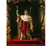 ARTXLXXBN De Célèbres Tableaux Tableaux Sur Toile Moderne Mur Art L'Empereur Napoléon Ier dans sa robe impériale par Jacques Louis David Pour la Décoration de la Chambre à Coucher 60x90cm