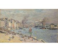 ARTXLXXBN De Célèbres Tableaux Tableaux Sur Toile Moderne Mur Art Port du Havre par Claude Monet Animaux Art Posters Pour la Décoration de la Chambre à Coucher 60x90cm