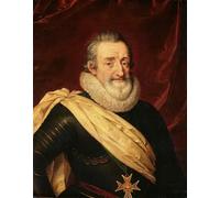 ARTXLXXBN De Célèbres Tableaux Tableaux Sur Toile Moderne Mur Art Portrait d'Henri Iv Roi de France par Pourbus le Jeune Animaux Art Posters Pour la Décoration de la Chambre à Coucher 60x90cm