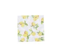 ARTY FETES FACTORY - 20 SERVIETTES COCKTAIL PAPIER CITRONS 24CM JAUNE