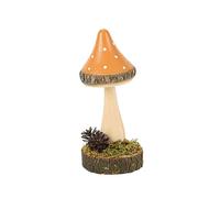 Arty Fetes Factory - DÉCO Champignon Socle Bois Mousse 13.3CM Terre