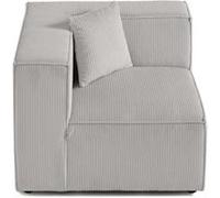 Arty - module d'assise d'angle réversible - en velours côtelé - Gris clair Gris clair G
