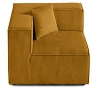 Arty - module d'assise d'angle réversible - en velours côtelé - Jaune Jaune G