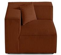 Arty - module d'assise d'angle réversible - en velours côtelé - Terracotta Terracotta