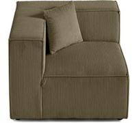 Arty - module d'assise d'angle réversible - en velours côtelé - Vert